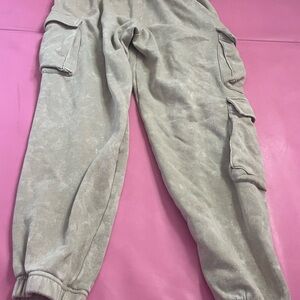 Kids Cargo Joggers in Beige